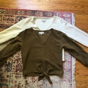 2 texture & thread madewell tops. Xs.